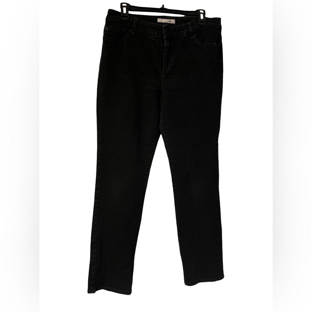 Chico’s Platinum Ultimate Fit Slim Leg Black Jeans Size Large/12 (Chico’s Sz 2)